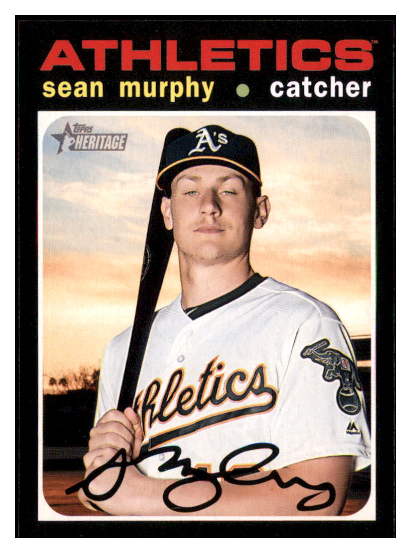 2020 Topps Heritage Sean
  Murphy   Oakland Athletics Baseball
  Card TMH1A simple Xclusive Collectibles