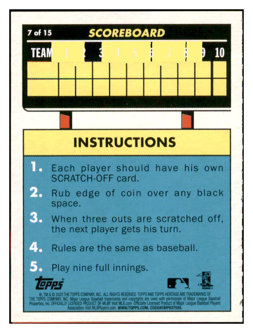 2019 Topps Heritage Jose
Berrios 1970 Topps Scratch-Offs
Minnesota Twins Baseball Card TMH1A simple Xclusive Collectibles