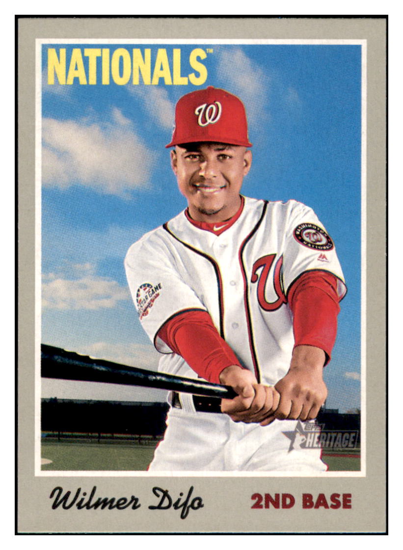 2019 Topps Heritage Wilmer
Difo Washington Nationals Baseball
Card TMH1A simple Xclusive Collectibles