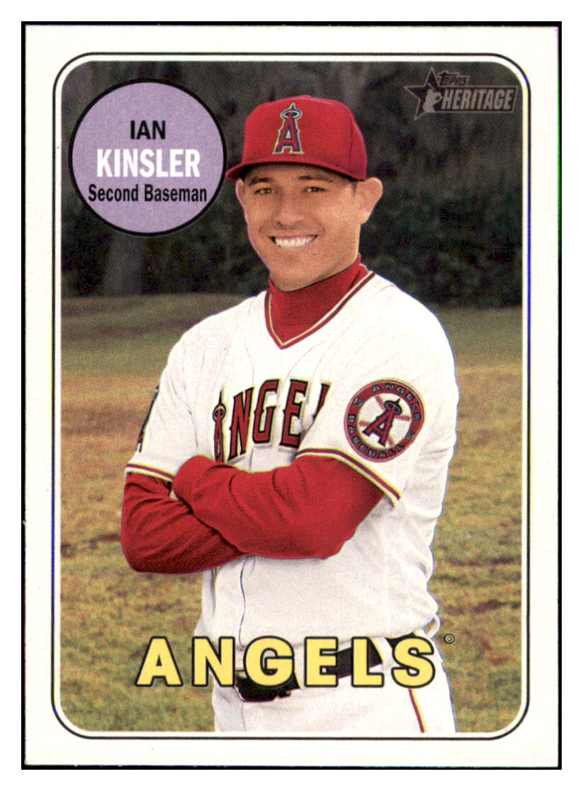 2018 Topps Heritage Ian
Kinsler Los Angeles Angels Baseball
Card TMH1A_1a simple Xclusive Collectibles