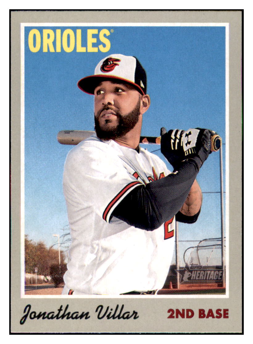 2019 Topps Heritage Jonathan
  Villar   Baltimore Orioles Baseball
  Card TMH1A simple Xclusive Collectibles
