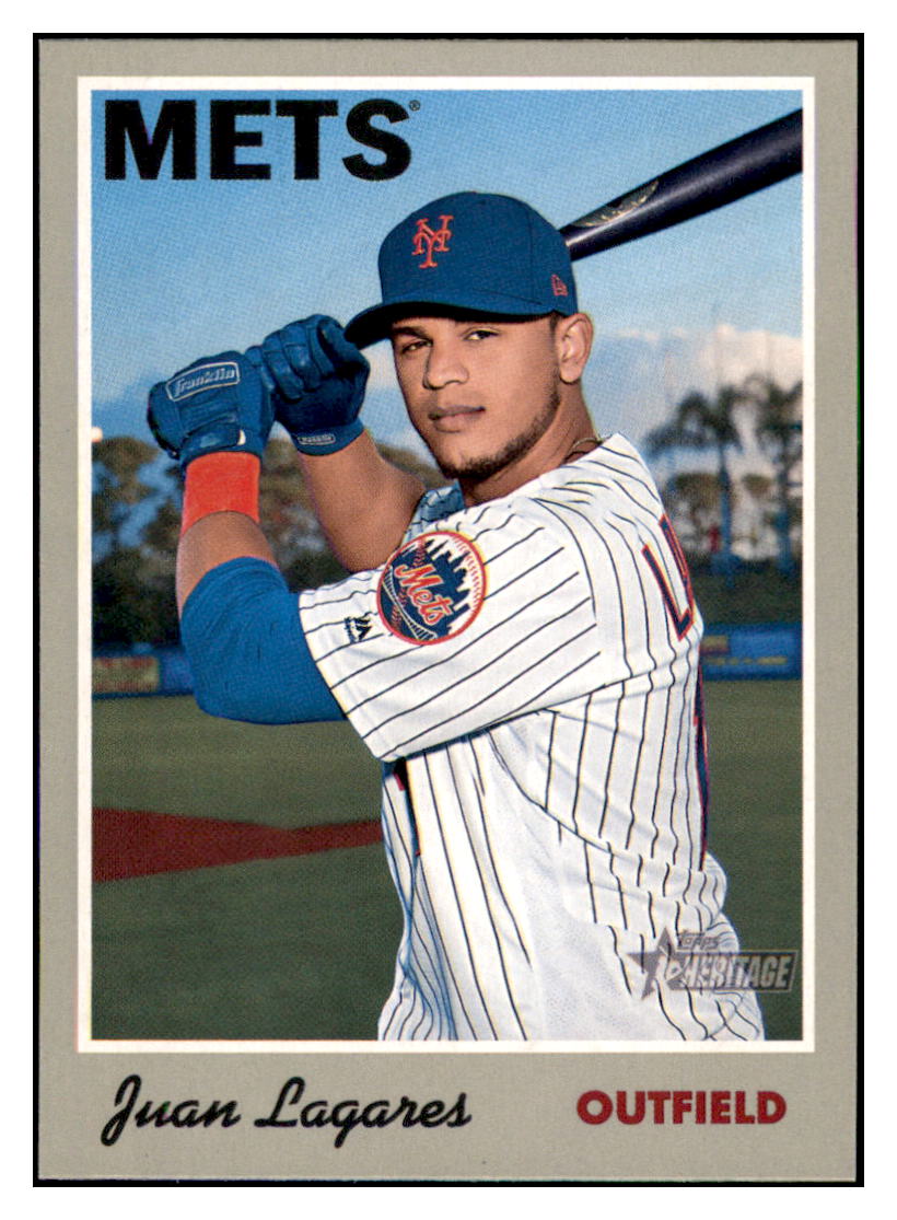 2019 Topps Heritage Juan
  Lagares   New York Mets Baseball Card
  TMH1A simple Xclusive Collectibles