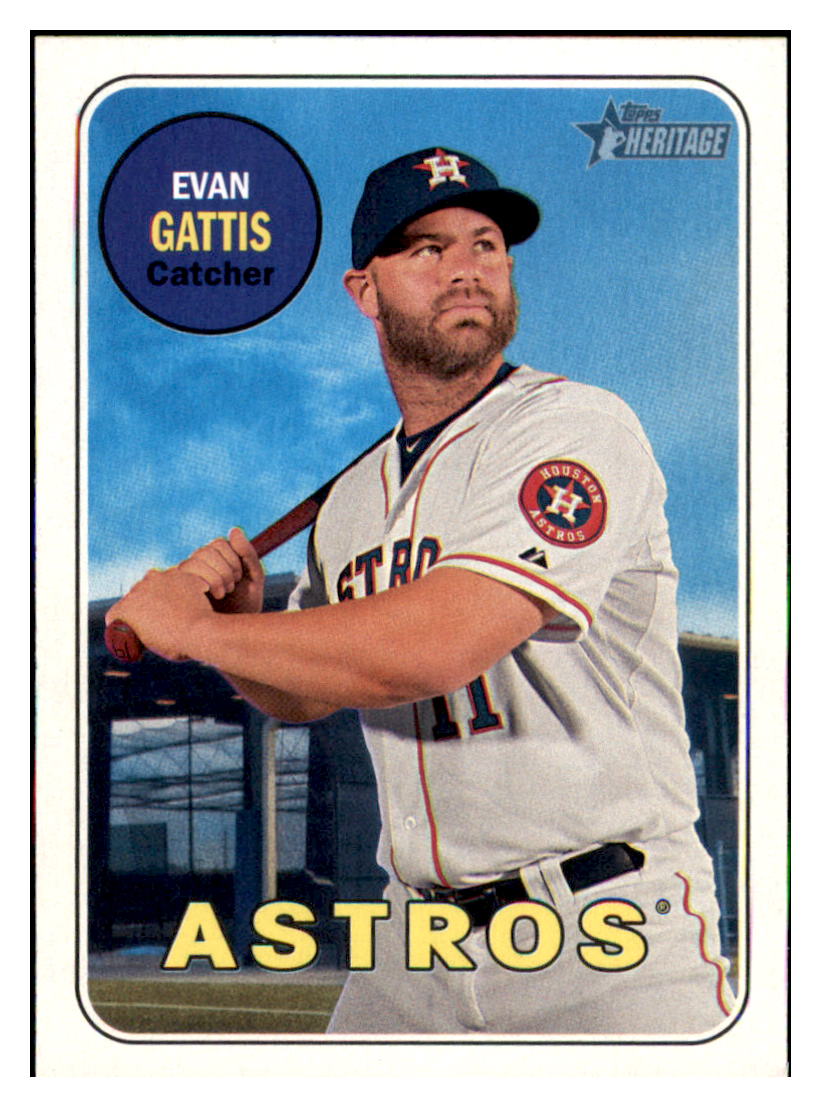 2018 Topps Heritage Evan Gattis Houston Astros Baseball Card TMH1A