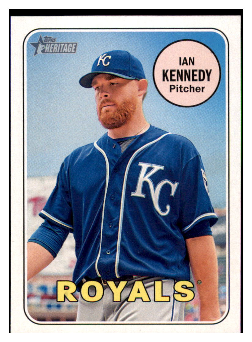 2018 Topps Heritage Ian
  Kennedy   Kansas City Royals Baseball
  Card TMH1A simple Xclusive Collectibles