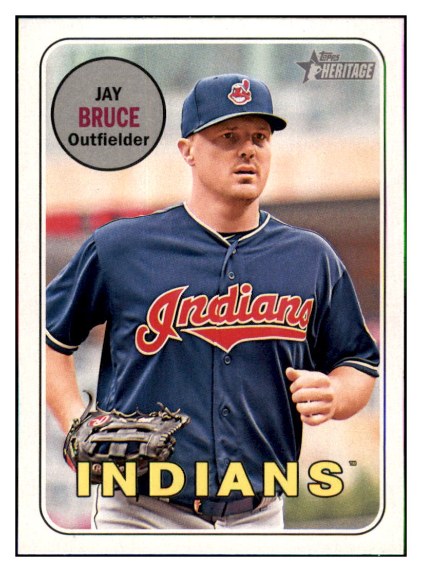 2018 Topps Heritage Jay
  Bruce   Cleveland Indians Baseball Card
  TMH1A simple Xclusive Collectibles   