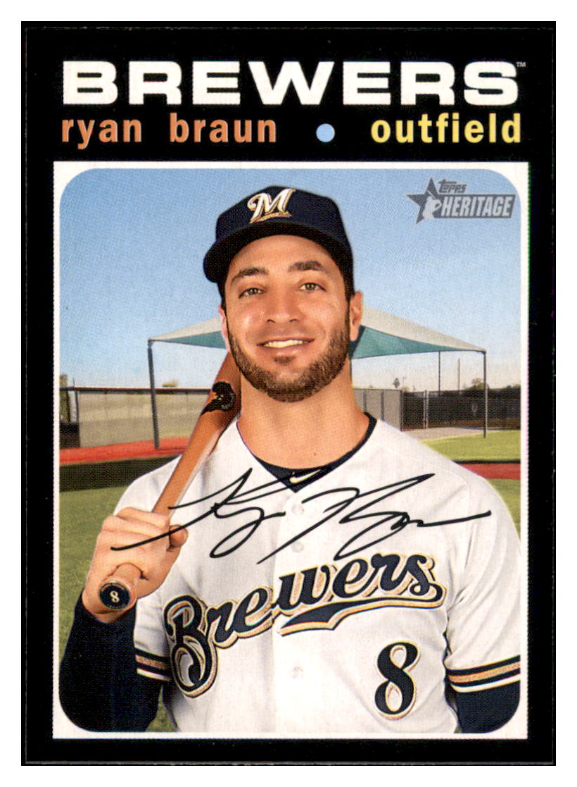 2020 Topps Heritage Ryan
  Braun   Milwaukee Brewers Baseball Card
  TMH1A simple Xclusive Collectibles
