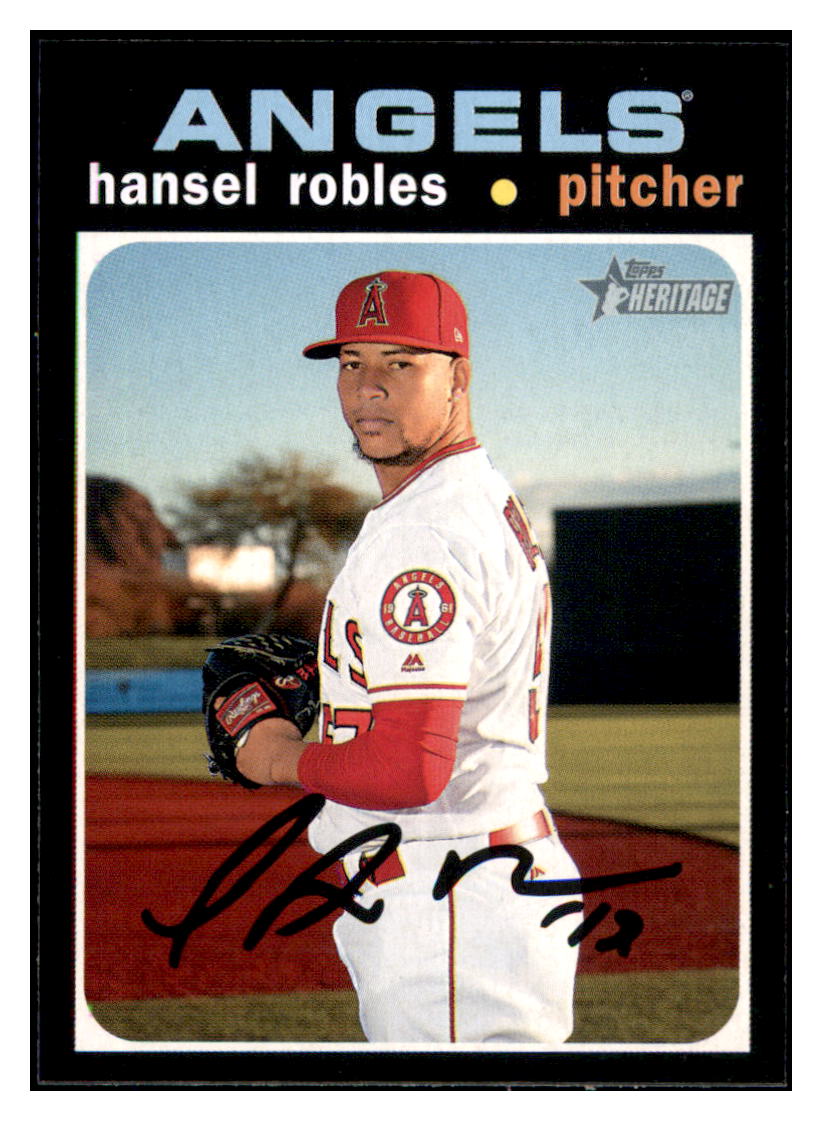 2020 Topps Heritage Hansel
Robles Los Angeles Angels Baseball
Card TMH1A simple Xclusive Collectibles