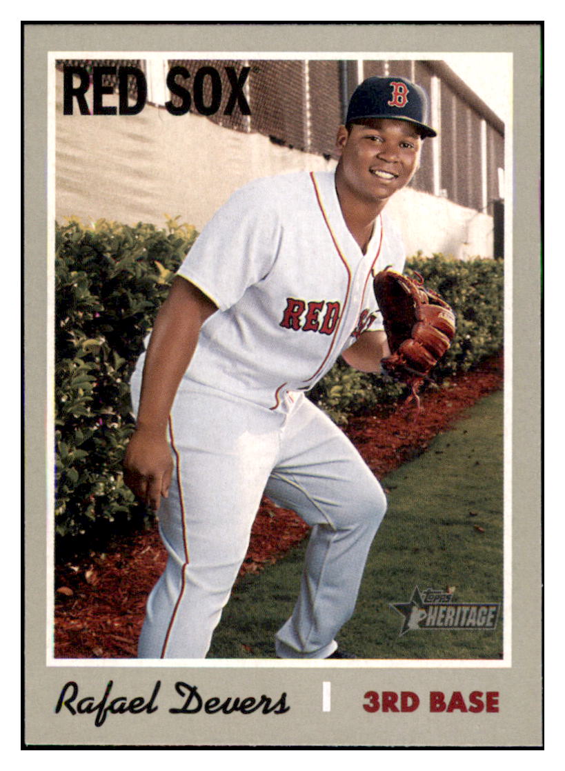 2019 Topps Heritage Rafael
  Devers   Boston Red Sox Baseball Card
  TMH1A simple Xclusive Collectibles