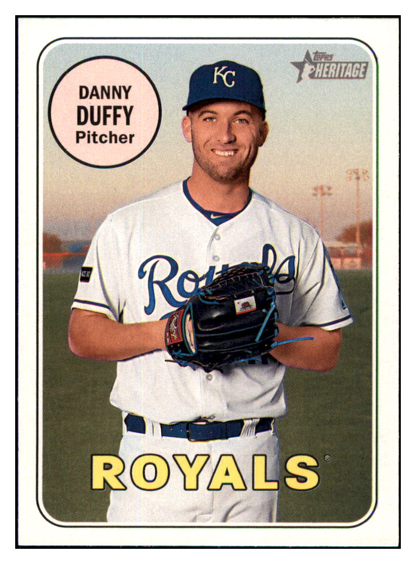 2018 Topps Heritage Danny
  Duffy   Kansas City Royals Baseball
  Card TMH1A_1a simple Xclusive Collectibles