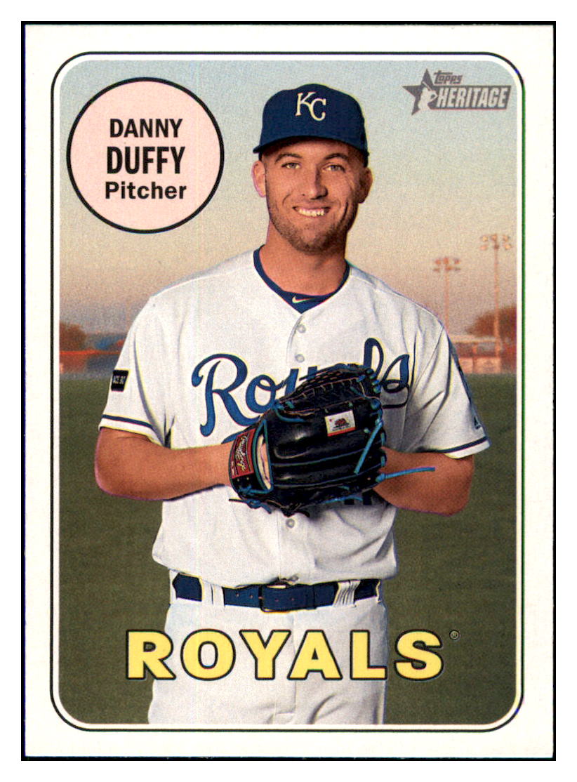 2018 Topps Heritage Danny
  Duffy   Kansas City Royals Baseball
  Card TMH1A_1a simple Xclusive Collectibles   