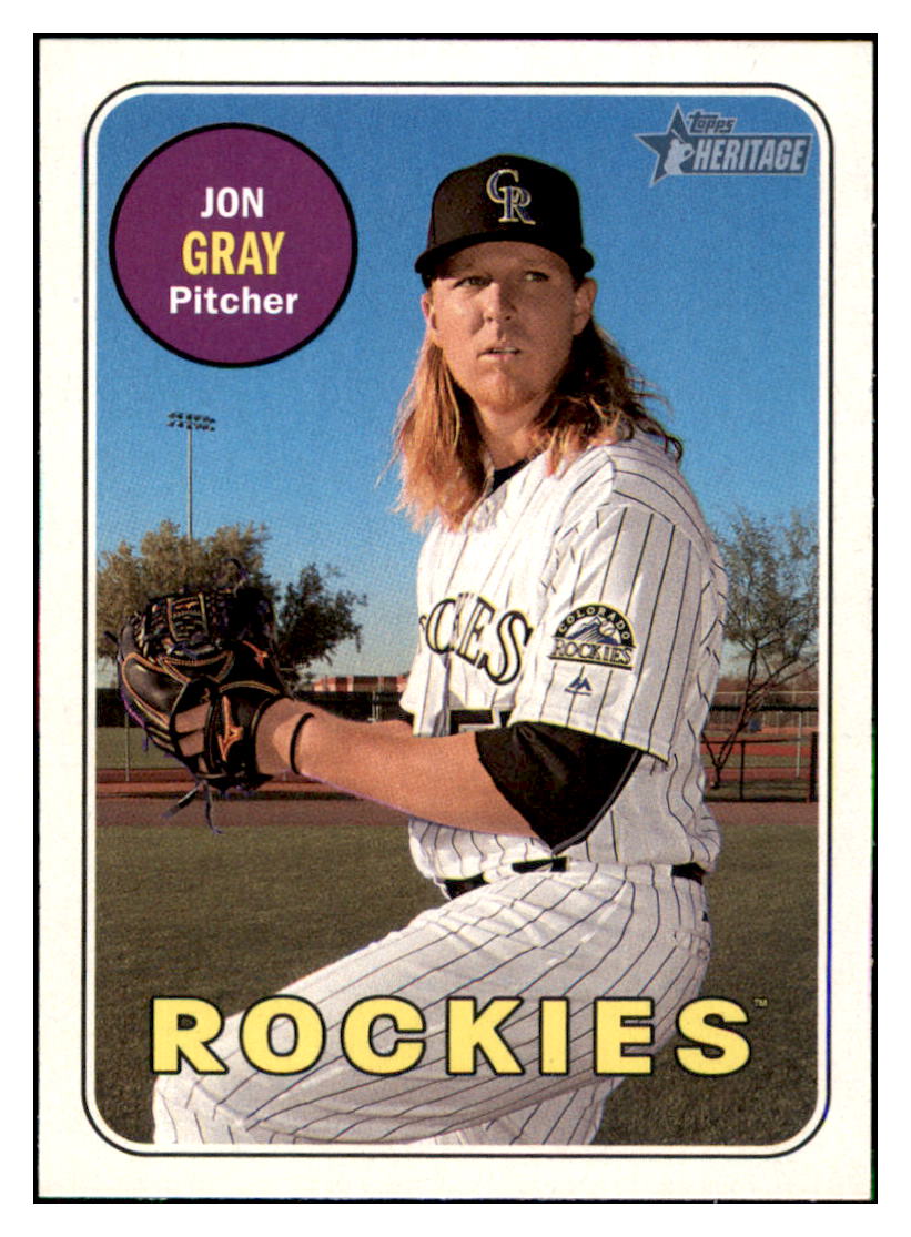 2018 Topps Heritage Jon
Gray Colorado Rockies Baseball Card
TMH1A simple Xclusive Collectibles
