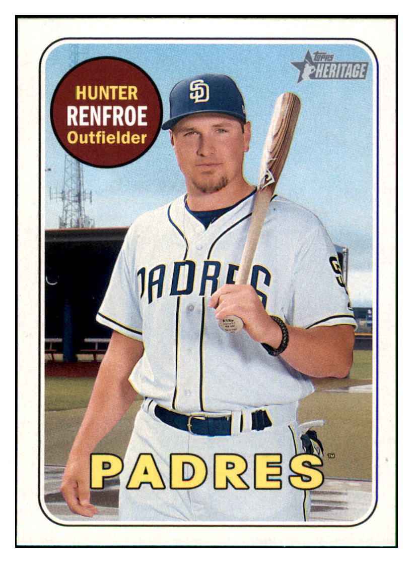 2018 Topps Heritage Hunter
Renfroe San Diego Padres Baseball
Card TMH1A simple Xclusive Collectibles