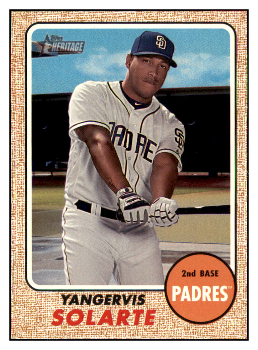 2017 Topps Heritage Yangervis Solarte San Diego Padres Baseball Card TMH1A