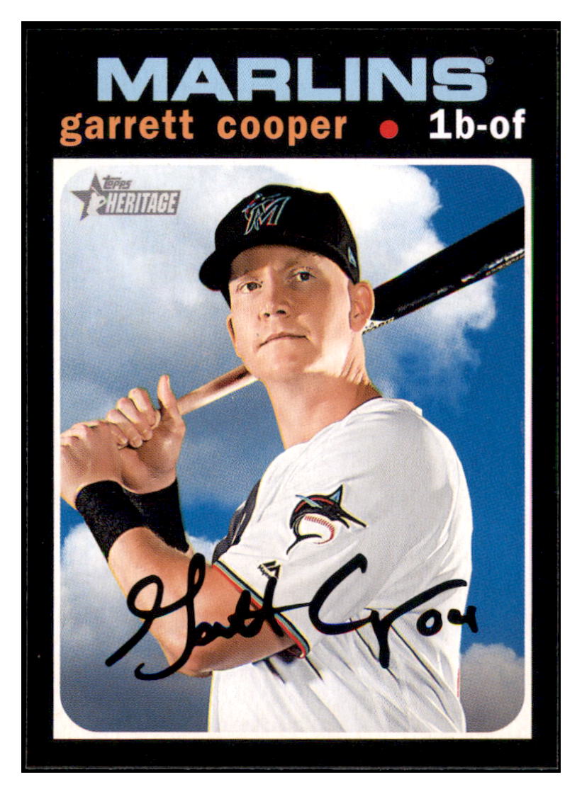 2020 Topps Heritage Garrett
  Cooper   Miami Marlins Baseball Card
  TMH1A simple Xclusive Collectibles   