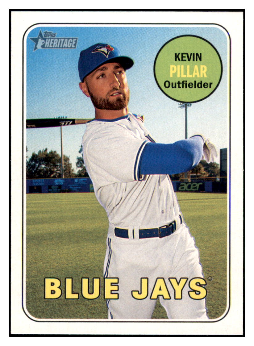 2018 Topps Heritage Kevin Pillar Toronto Blue
  Jays Baseball Card TMH1A simple Xclusive Collectibles   