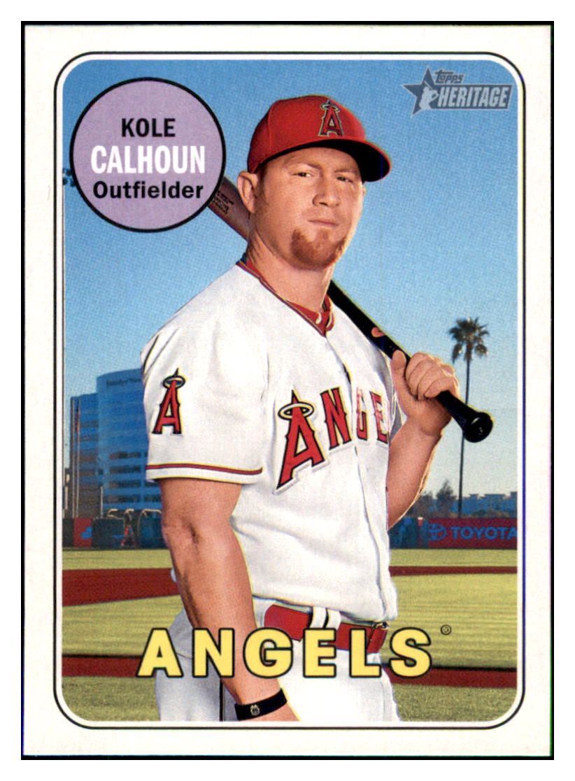 2018 Topps Heritage Kole
Calhoun Los Angeles Angels Baseball
Card TMH1A simple Xclusive Collectibles