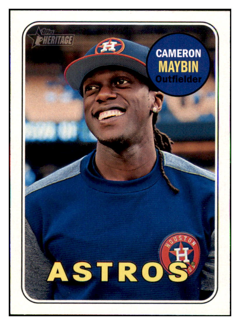 2018 Topps Heritage Cameron
  Maybin   Houston Astros Baseball Card
  TMH1A simple Xclusive Collectibles   