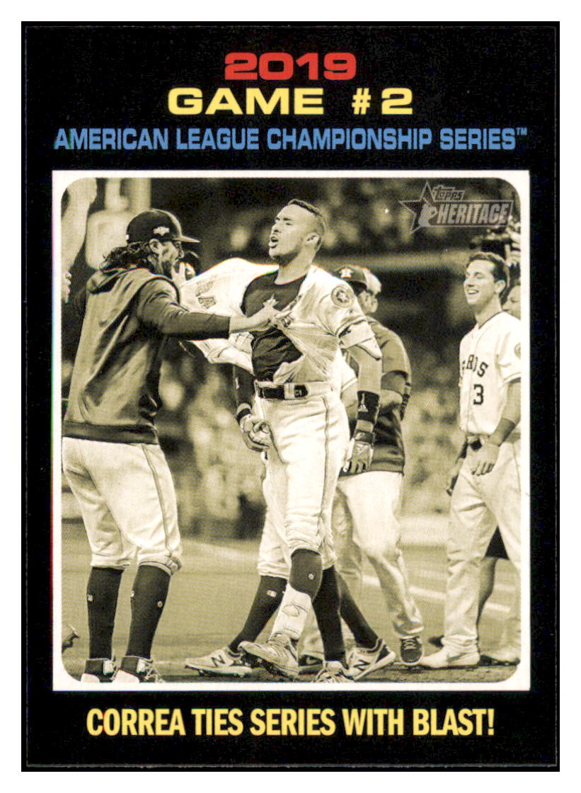 2020 Topps Heritage Correa
  Ties Series With Blast! French  ALCS
  Houston Astros Baseball Card TMH1A simple Xclusive Collectibles