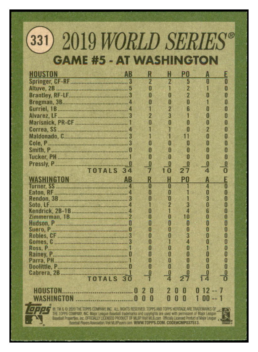 2020 Topps Heritage Cole
Delivers Brilliant Performance! WS
Houston Astros Baseball Card TMH1A simple Xclusive Collectibles