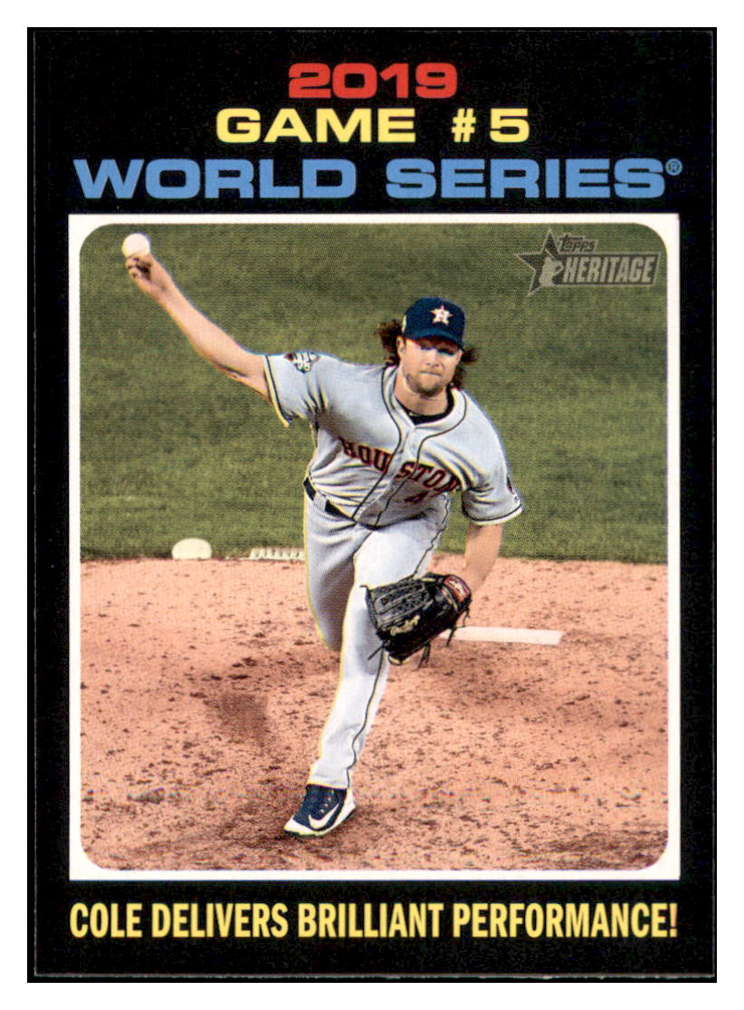 2020 Topps Heritage Cole
Delivers Brilliant Performance! WS
Houston Astros Baseball Card TMH1A simple Xclusive Collectibles