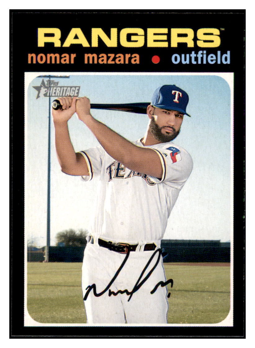 2020 Topps Heritage Nomar
  Mazara   Texas Rangers Baseball Card
  TMH1A simple Xclusive Collectibles   