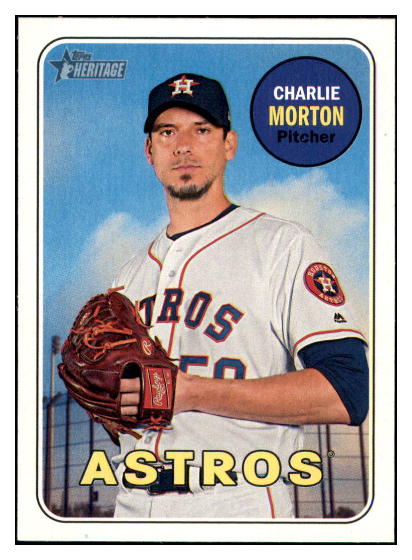 2018 Topps Heritage Charlie
  Morton   Houston Astros Baseball Card
  TMH1A simple Xclusive Collectibles   