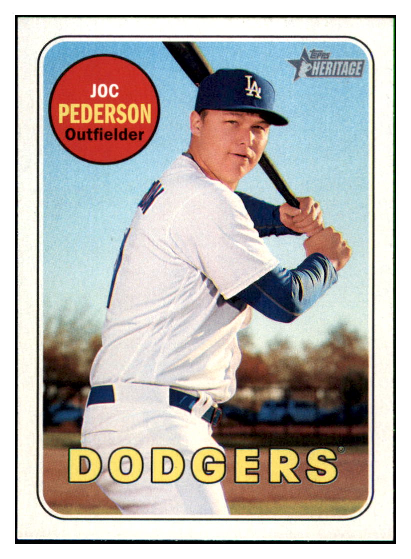 2018 Topps Heritage Joc
Pederson Los Angeles Dodgers Baseball
Card TMH1A simple Xclusive Collectibles