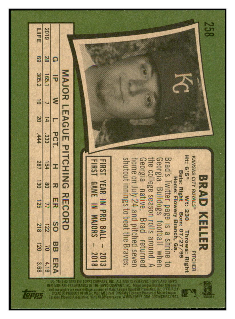 2020 Topps Heritage Brad
Keller Kansas City Royals Baseball
Card TMH1A simple Xclusive Collectibles
