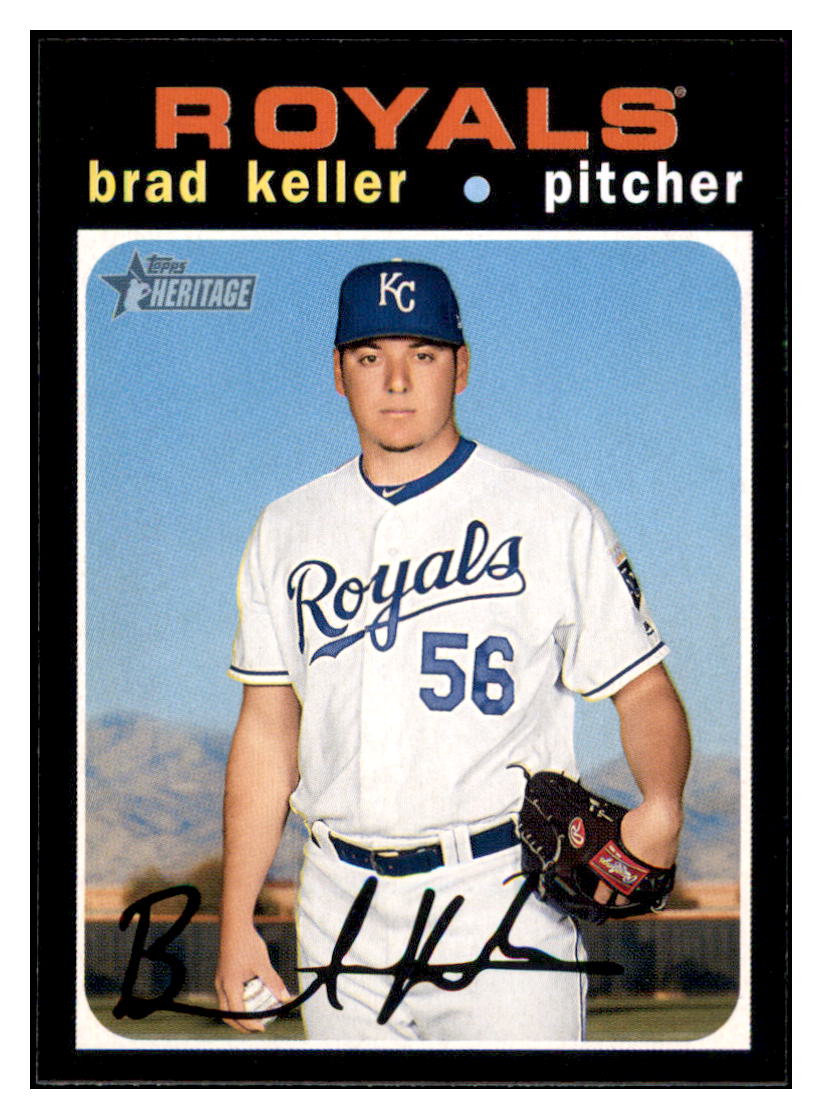 2020 Topps Heritage Brad
  Keller   Kansas City Royals Baseball
  Card TMH1A simple Xclusive Collectibles   