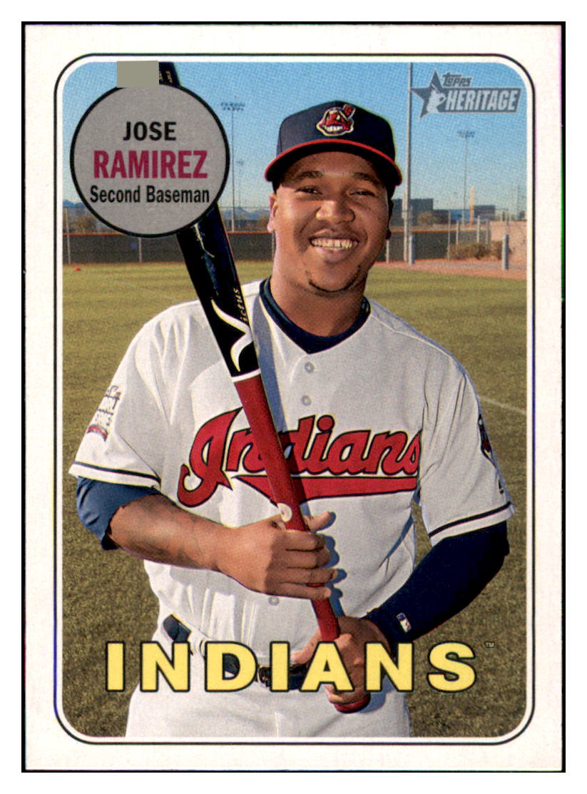 2018 Topps Heritage Jose
  Ramirez   Cleveland Indians Baseball
  Card TMH1A simple Xclusive Collectibles   