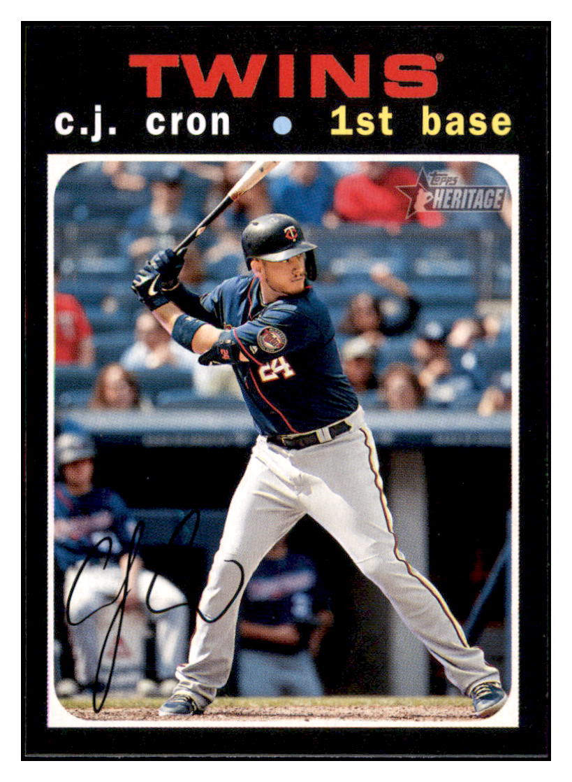 2020 Topps Heritage C.J.
  Cron   Minnesota Twins Baseball Card
  TMH1A simple Xclusive Collectibles
