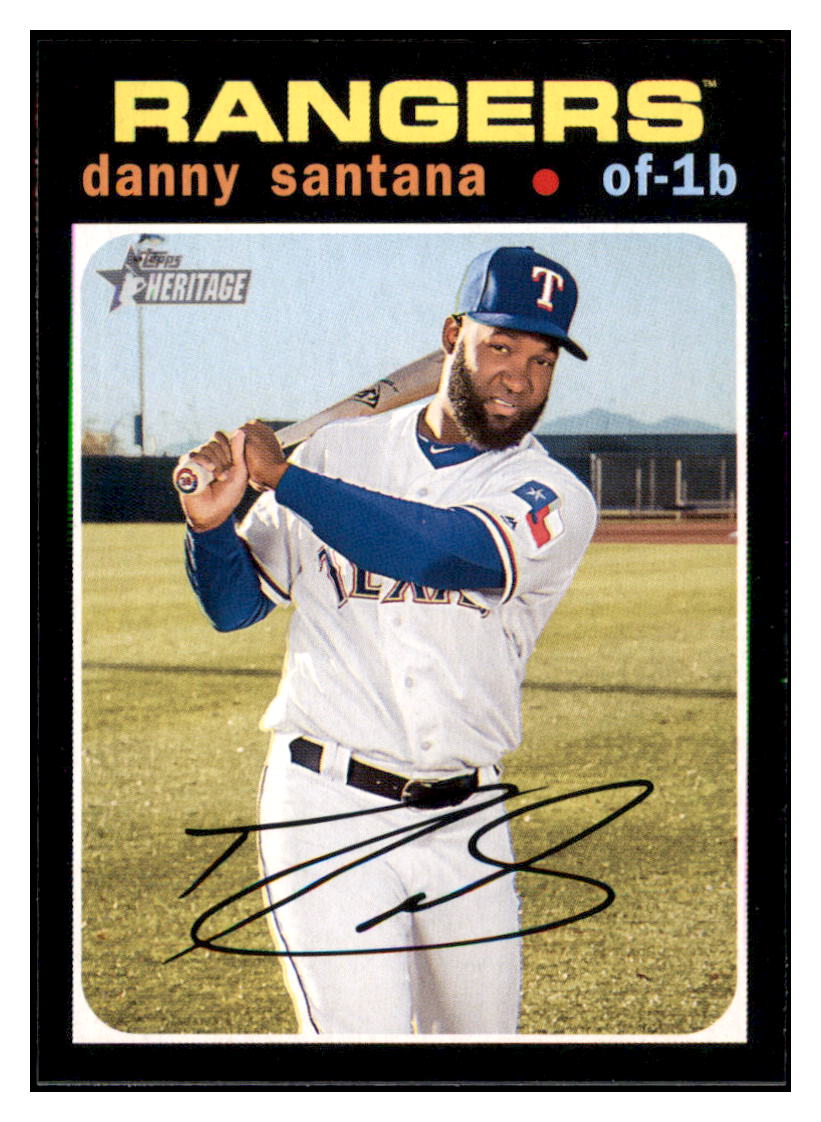 2020 Topps Heritage Danny
  Santana   Texas Rangers Baseball Card
  TMH1A simple Xclusive Collectibles   