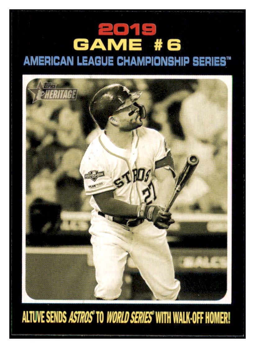 2020 Topps Heritage Altuve
  Sends Astros To World Series With Walk-Off Homer!   ALCS Houston Astros Baseball Card TMH1A simple Xclusive Collectibles   