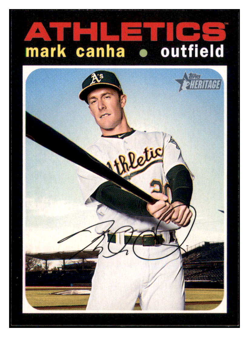 2020 Topps Heritage Mark
  Canha   Oakland Athletics Baseball Card
  TMH1A simple Xclusive Collectibles