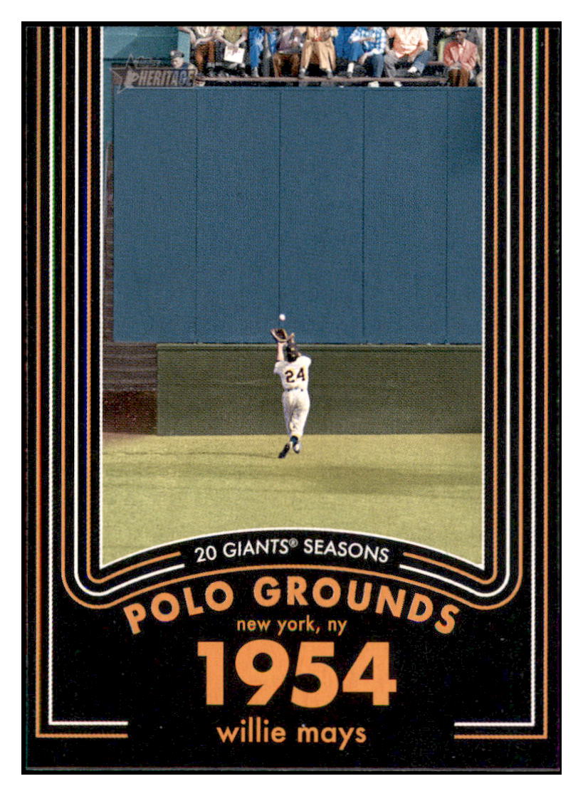 2020 Topps Heritage Willie
  Mays 20 Giants Seasons  New York Giants
  Baseball Card TMH1A simple Xclusive Collectibles
