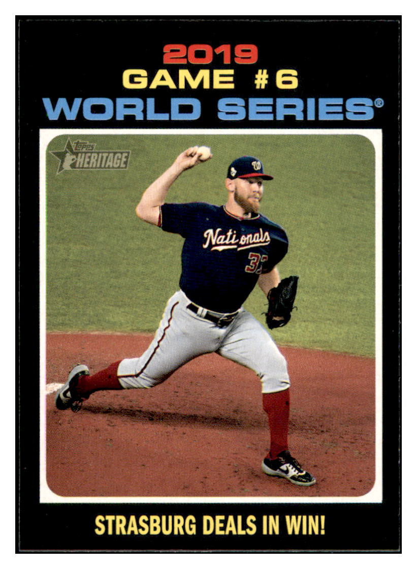 2020 Topps Heritage Strasburg
Deals In Win! WS Washington Nationals
Baseball Card TMH1A simple Xclusive Collectibles