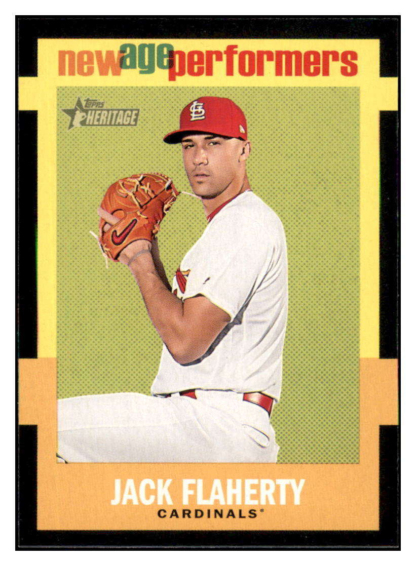2020 Topps Heritage Jack
  Flaherty New Age Performers  St. Louis
  Cardinals Baseball Card TMH1A simple Xclusive Collectibles
