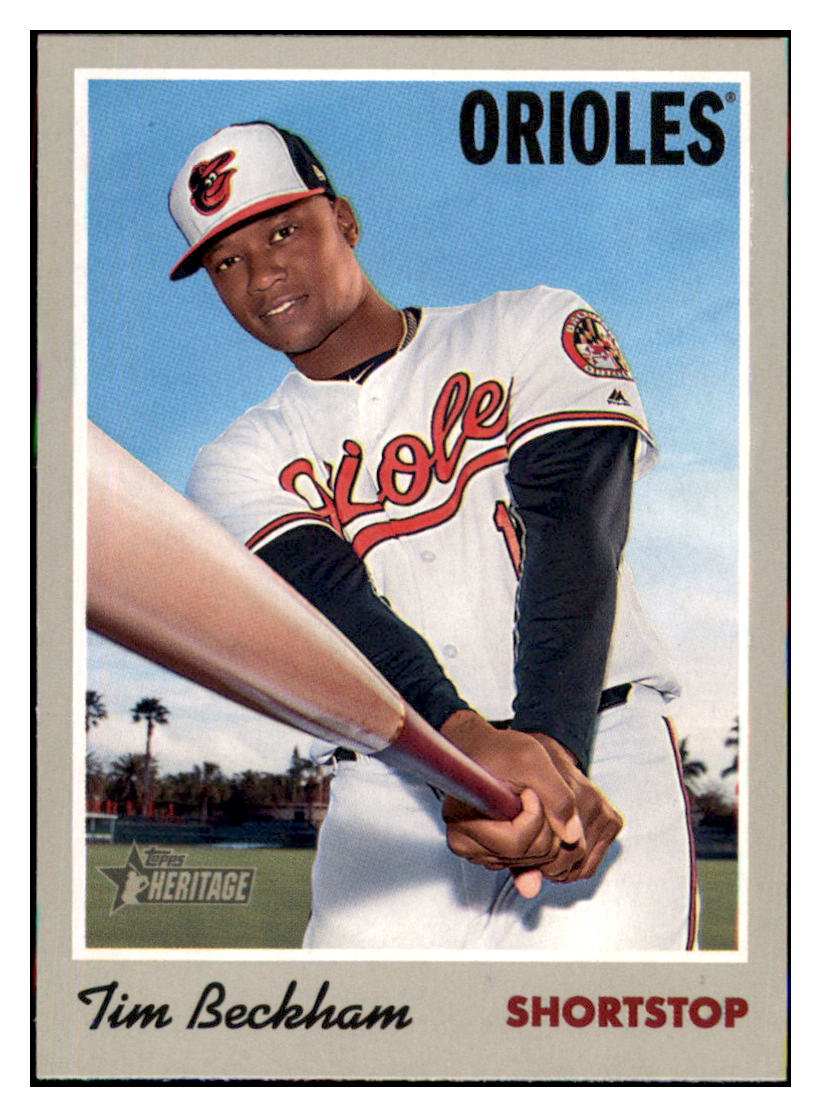 2019 Topps Heritage Tim Beckham Baltimore Orioles #101 Baseball card TMH1C simple Xclusive Collectibles