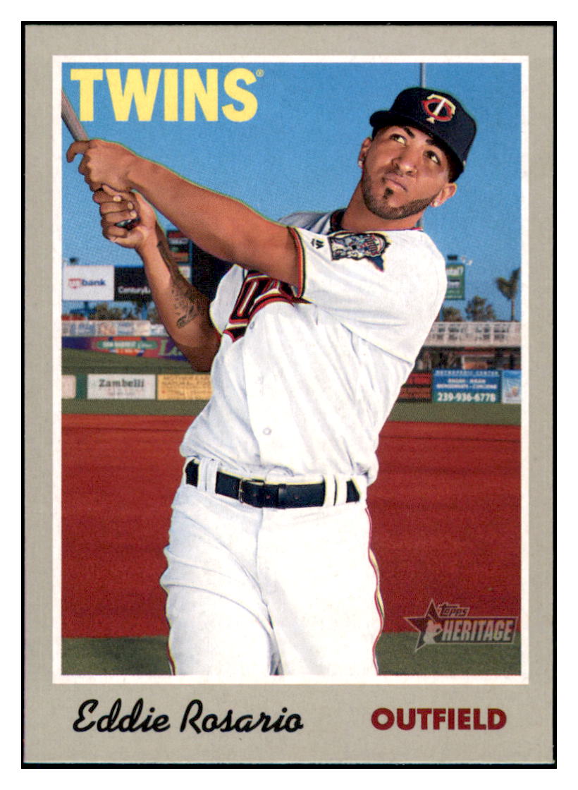 2019 Topps Heritage Eddie Rosario    Minnesota Twins #25 Baseball card   TMH1C simple Xclusive Collectibles