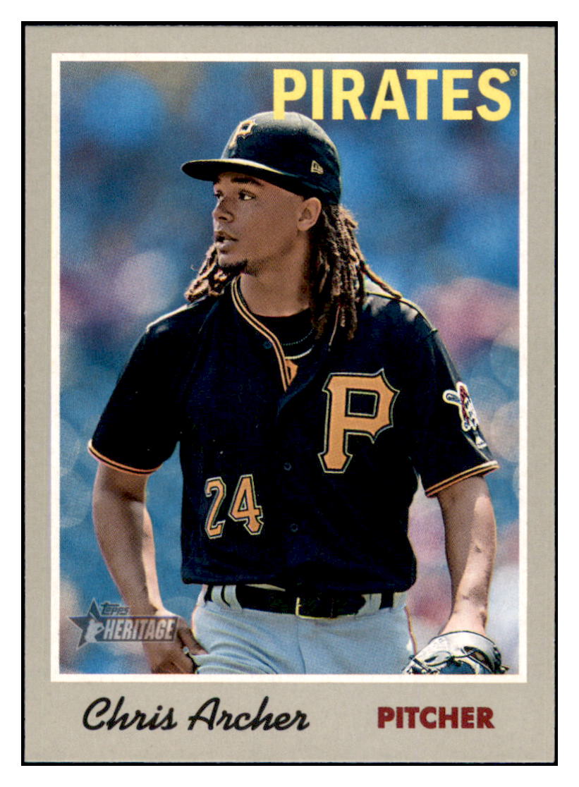2019 Topps Heritage Chris Archer  Trade 
  Pittsburgh Pirates #52b Baseball card  
  TMH1C simple Xclusive Collectibles