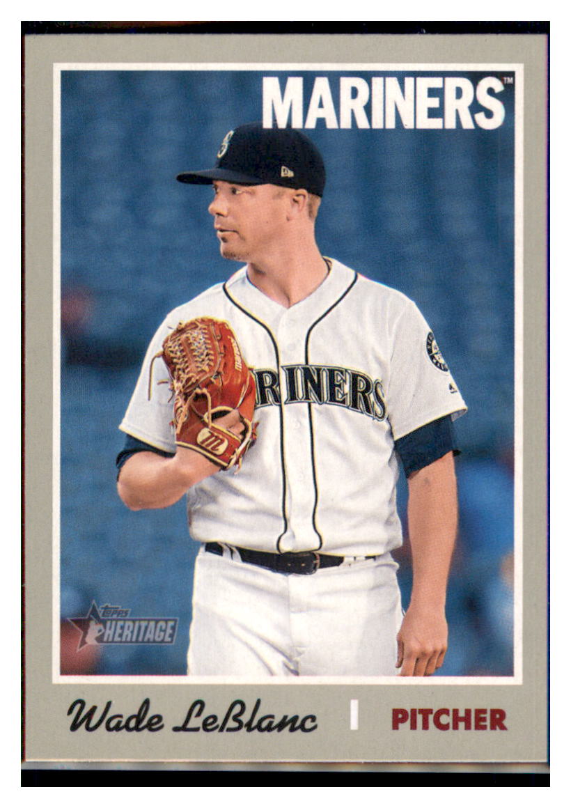 2019 Topps Heritage Wade LeBlanc Seattle Mariners #393 Baseball card TMH1C simple Xclusive Collectibles