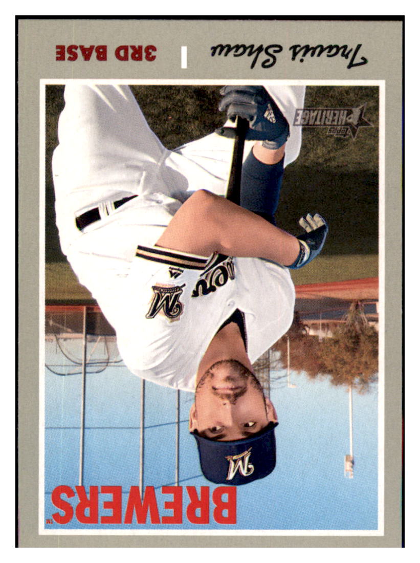 2019 Topps Heritage Travis Shaw    Milwaukee Brewers #231 Baseball card   TMH1C simple Xclusive Collectibles