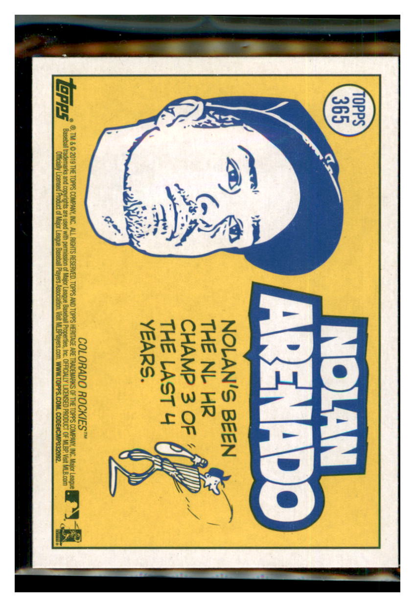 2019 Topps Heritage Nolan Arenado    Colorado Rockies #365 Baseball card PSA
  ALL TMH1C simple Xclusive Collectibles