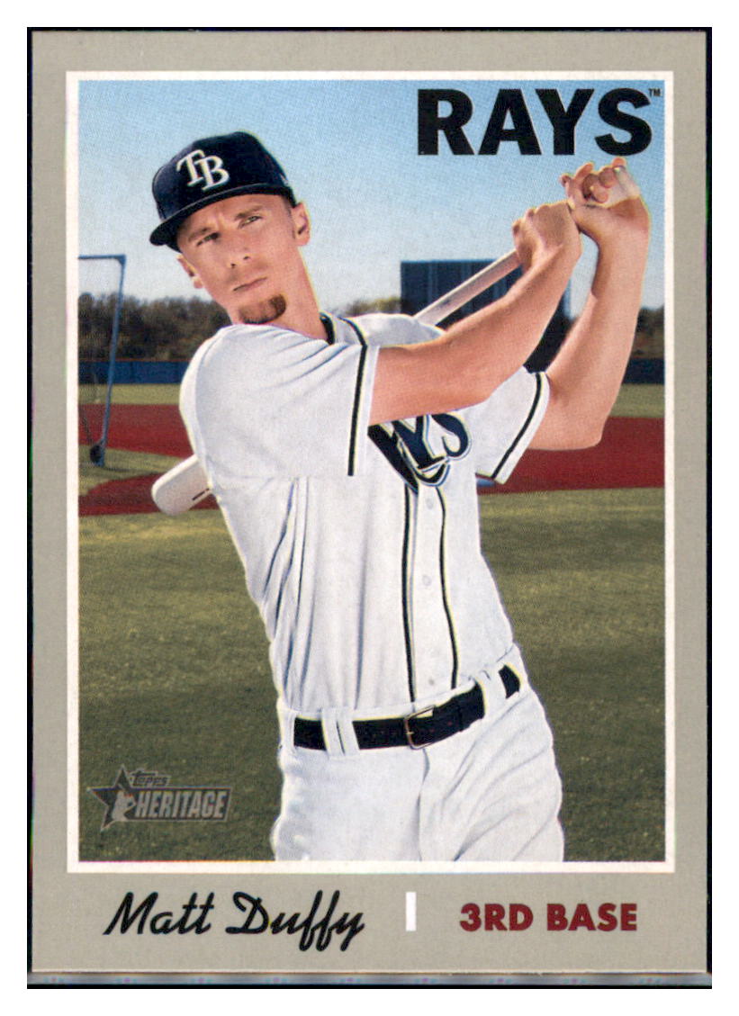 2019 Topps Heritage Matt Duffy Tampa Bay Rays #169 Baseball card TMH1C simple Xclusive Collectibles