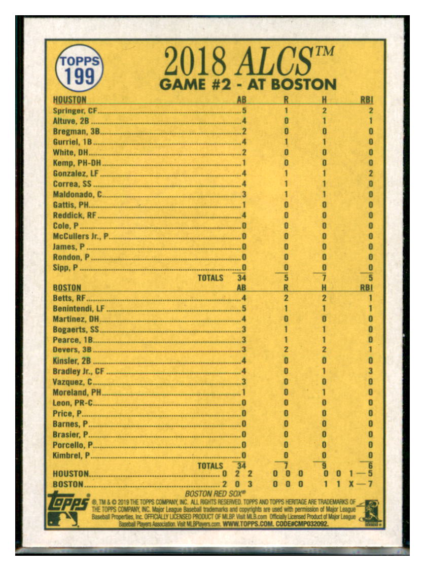 2019 Topps Heritage Jackie Clears Ducks
on the Pond! Boston Red Sox #199
Baseball card TMH1C simple Xclusive Collectibles
