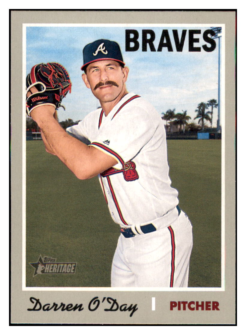 2019 Topps Heritage Darren O'Day    Atlanta Braves #171 Baseball card   TMH1C simple Xclusive Collectibles