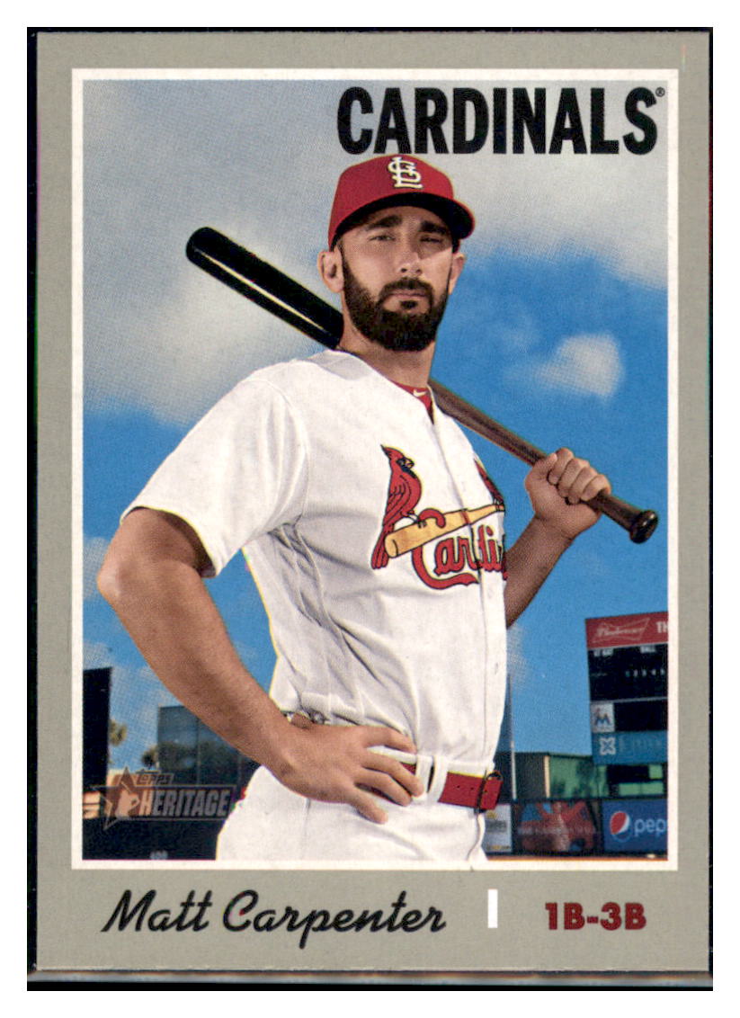 2019 Topps Heritage Matt Carpenter St. Louis Cardinals #438 Baseball
card TMH1C simple Xclusive Collectibles