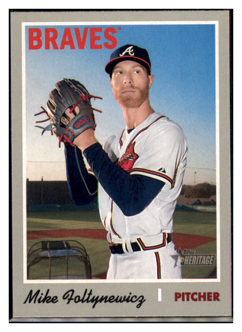 2019 Topps Heritage Mike Foltynewicz    Atlanta Braves #327 Baseball card   TMH1C simple Xclusive Collectibles