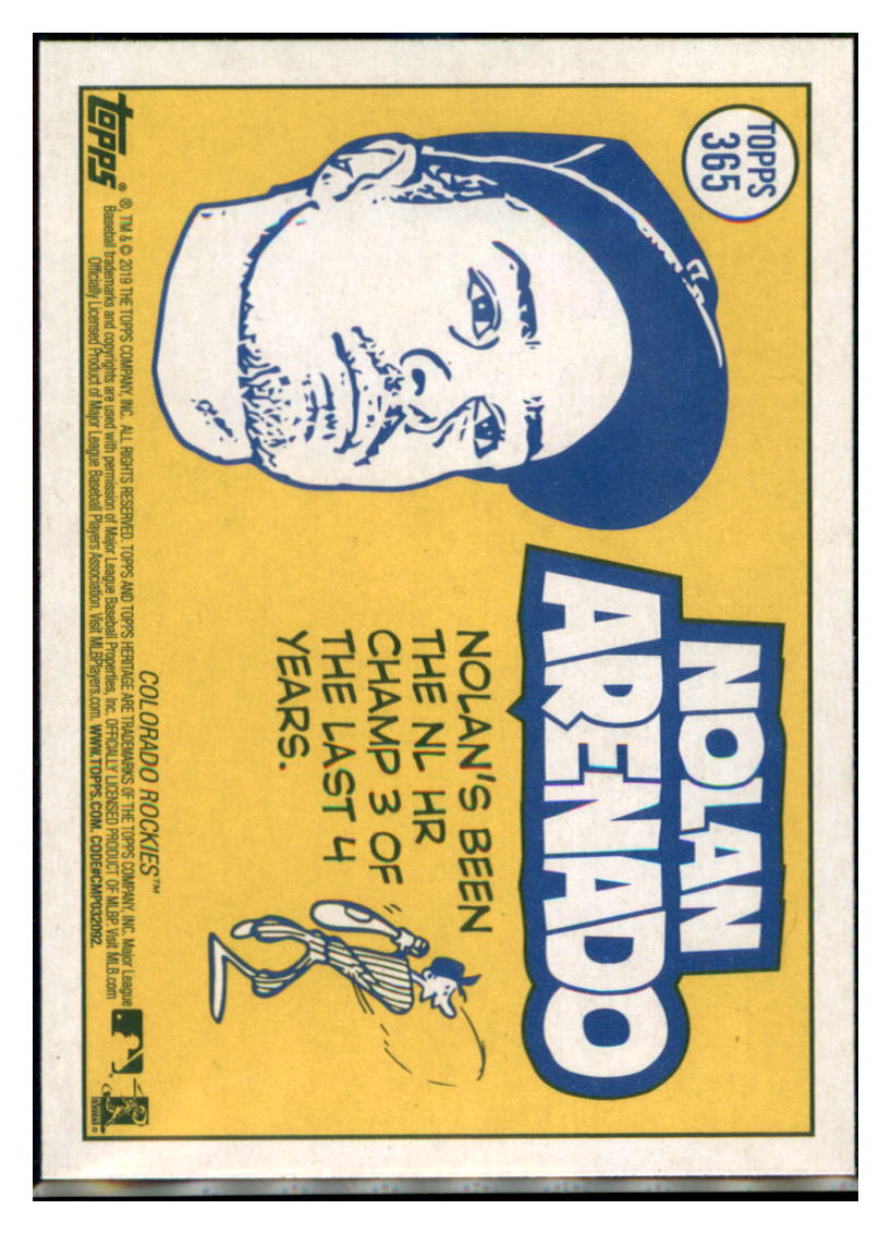 2019 Topps Heritage Nolan Arenado Colorado Rockies #365 Baseball card
PSA TMH1C simple Xclusive Collectibles