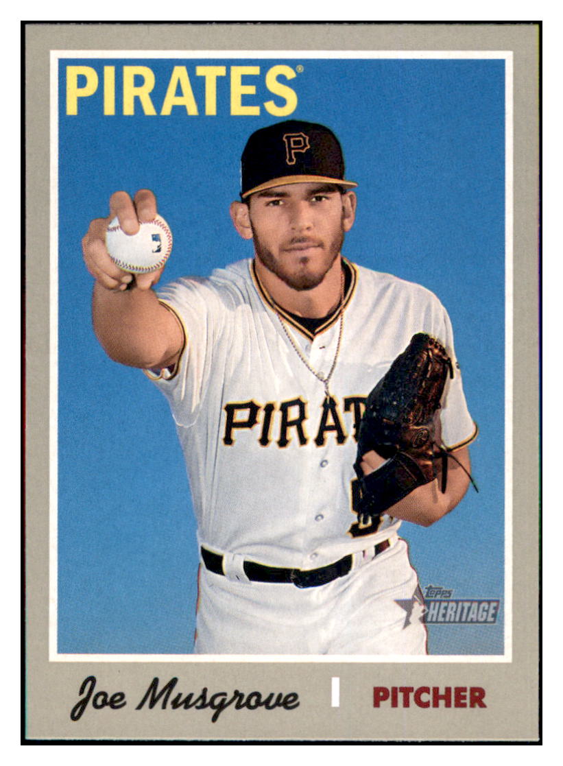 2019 Topps Heritage Joe Musgrove    Pittsburgh Pirates #344 Baseball
  card   TMH1C simple Xclusive Collectibles